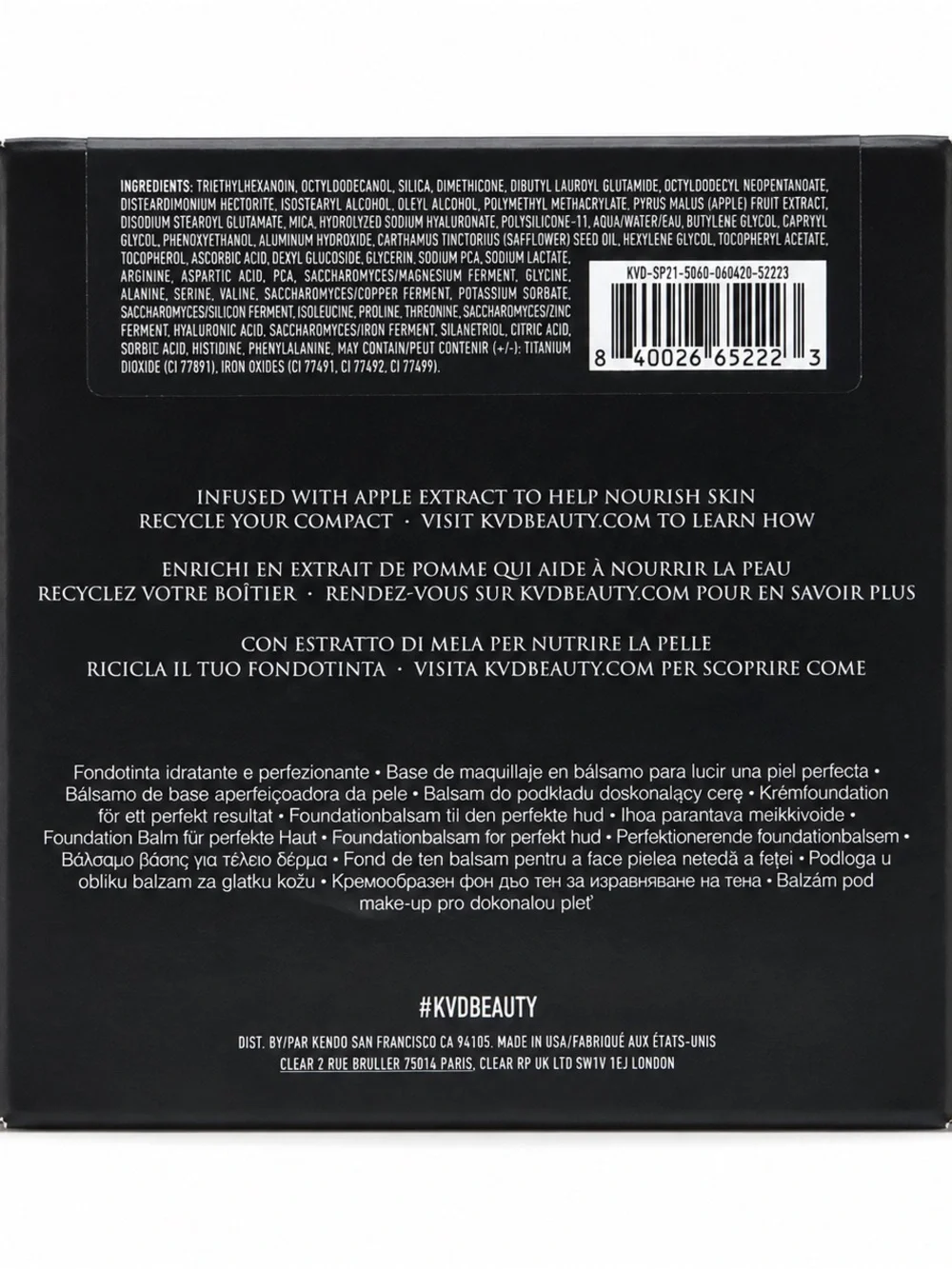KVD Good Apple Skin-Perfecting Foundation Balm — Deep 098